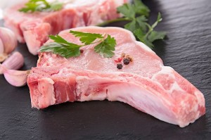 Rohes Schweinefleisch Golden Retriever