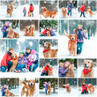 Photo collage of winter walks